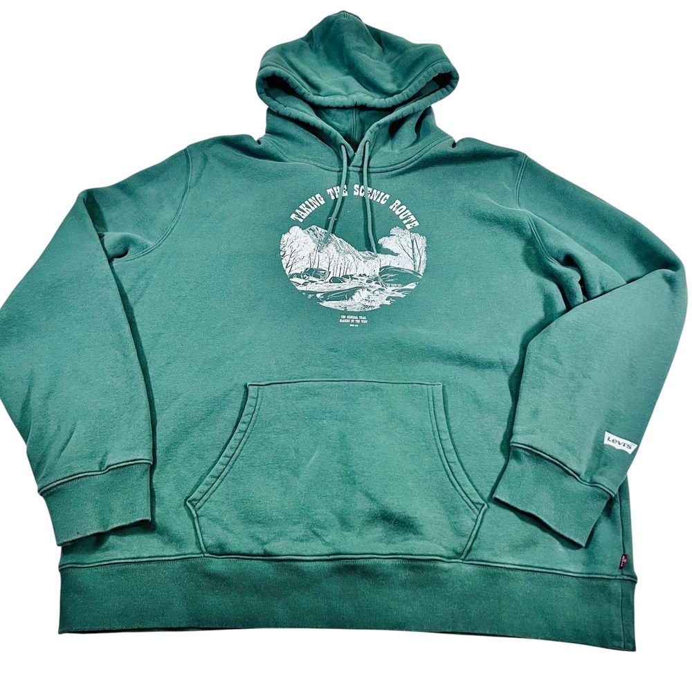 Levi's Men's Graphic Hoodie Sweatshirt "Taking the Scenic Route" Size‎ L